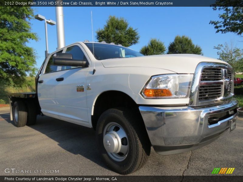 Bright White / Dark Slate/Medium Graystone 2012 Dodge Ram 3500 HD ST Crew Cab Chassis