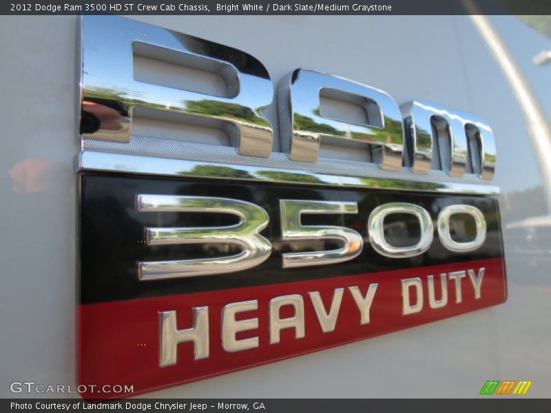 Bright White / Dark Slate/Medium Graystone 2012 Dodge Ram 3500 HD ST Crew Cab Chassis