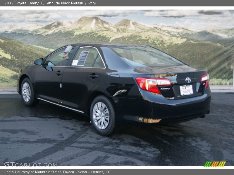 Attitude Black Metallic / Ivory 2012 Toyota Camry LE