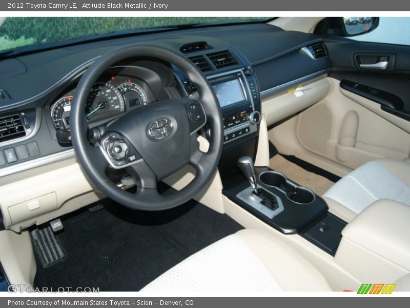 Attitude Black Metallic / Ivory 2012 Toyota Camry LE