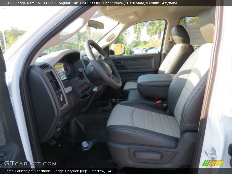 Bright White / Dark Slate/Medium Graystone 2012 Dodge Ram 5500 HD ST Regular Cab 4x4 Chassis