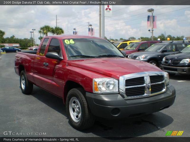 Inferno Red Crystal Pearl / Medium Slate Gray 2006 Dodge Dakota ST Club Cab