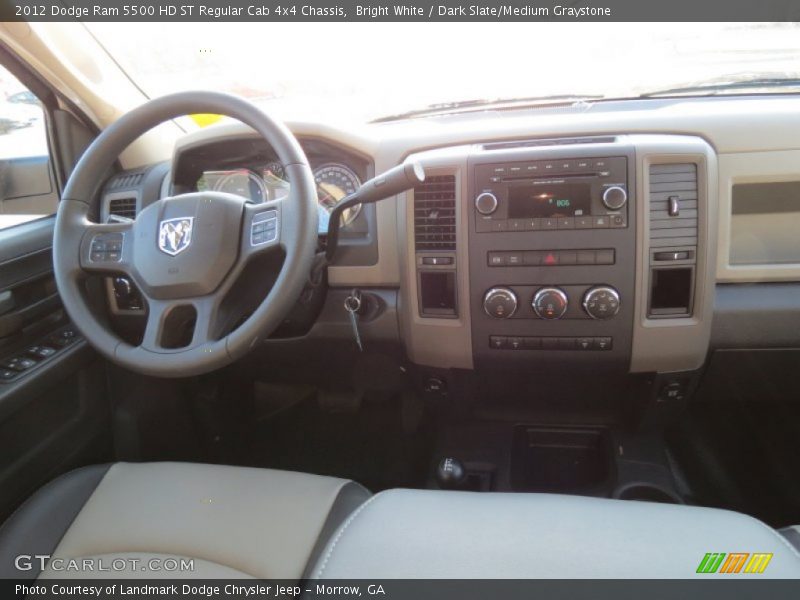 Bright White / Dark Slate/Medium Graystone 2012 Dodge Ram 5500 HD ST Regular Cab 4x4 Chassis