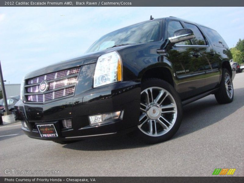 Black Raven / Cashmere/Cocoa 2012 Cadillac Escalade Premium AWD