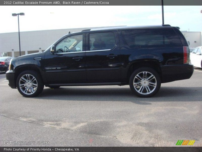 Black Raven / Cashmere/Cocoa 2012 Cadillac Escalade Premium AWD