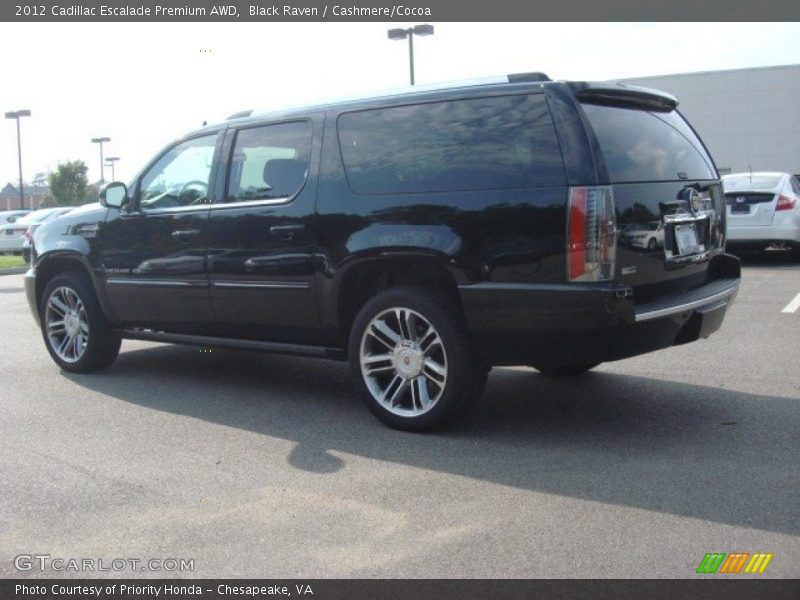 Black Raven / Cashmere/Cocoa 2012 Cadillac Escalade Premium AWD