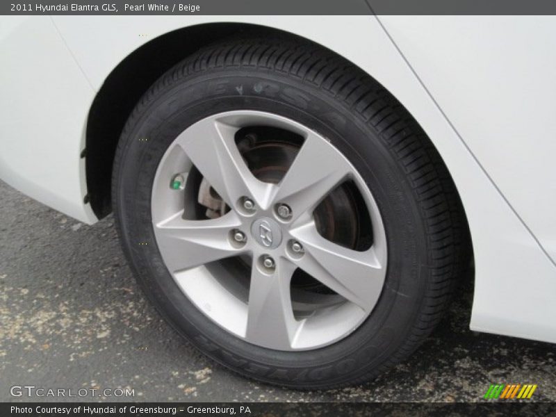 Pearl White / Beige 2011 Hyundai Elantra GLS