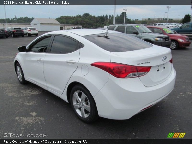 Pearl White / Beige 2011 Hyundai Elantra GLS