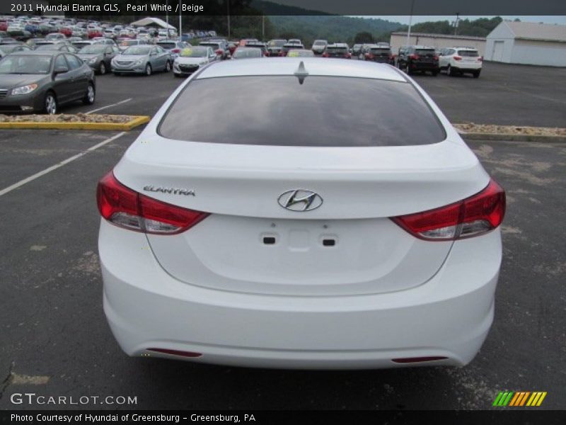 Pearl White / Beige 2011 Hyundai Elantra GLS