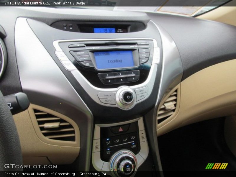 Pearl White / Beige 2011 Hyundai Elantra GLS