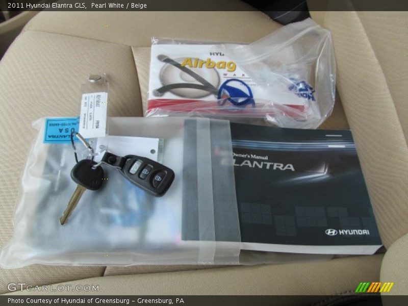 Pearl White / Beige 2011 Hyundai Elantra GLS