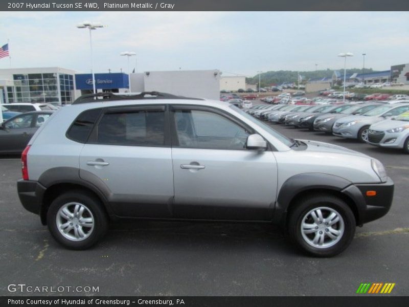 Platinum Metallic / Gray 2007 Hyundai Tucson SE 4WD