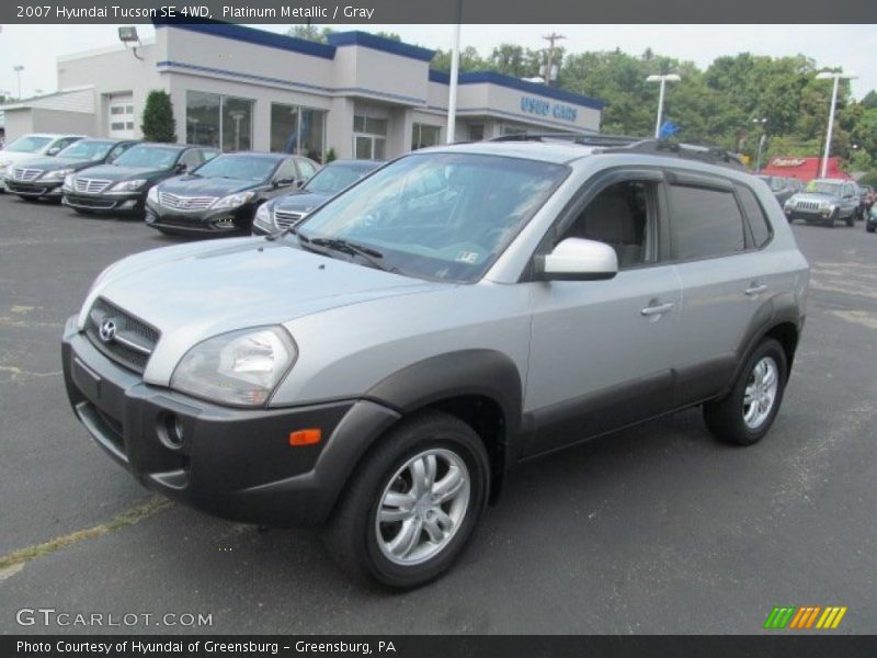 Platinum Metallic / Gray 2007 Hyundai Tucson SE 4WD