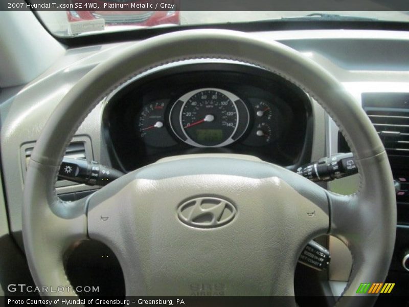 Platinum Metallic / Gray 2007 Hyundai Tucson SE 4WD
