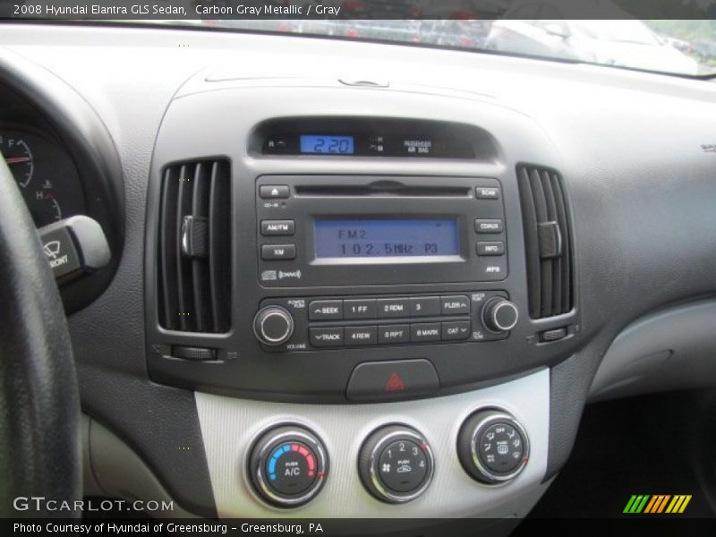 Controls of 2008 Elantra GLS Sedan