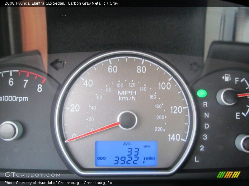 Carbon Gray Metallic / Gray 2008 Hyundai Elantra GLS Sedan