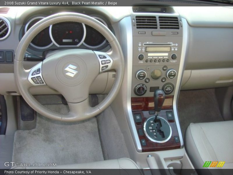 Black Pearl Metallic / Beige 2008 Suzuki Grand Vitara Luxury 4x4