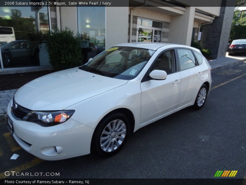 Satin White Pearl / Ivory 2008 Subaru Impreza 2.5i Wagon