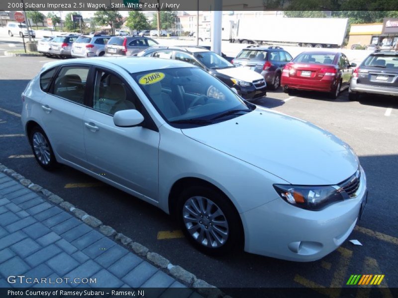 Satin White Pearl / Ivory 2008 Subaru Impreza 2.5i Wagon