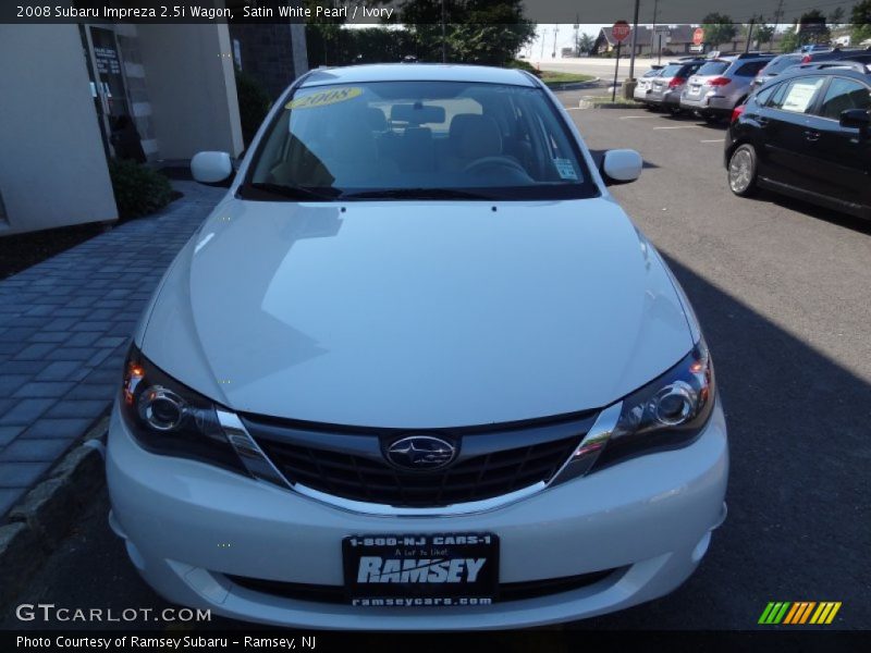 Satin White Pearl / Ivory 2008 Subaru Impreza 2.5i Wagon