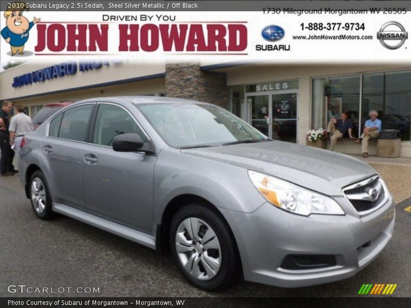 Steel Silver Metallic / Off Black 2010 Subaru Legacy 2.5i Sedan