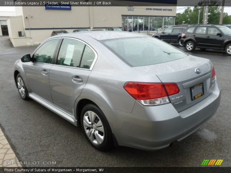 Steel Silver Metallic / Off Black 2010 Subaru Legacy 2.5i Sedan