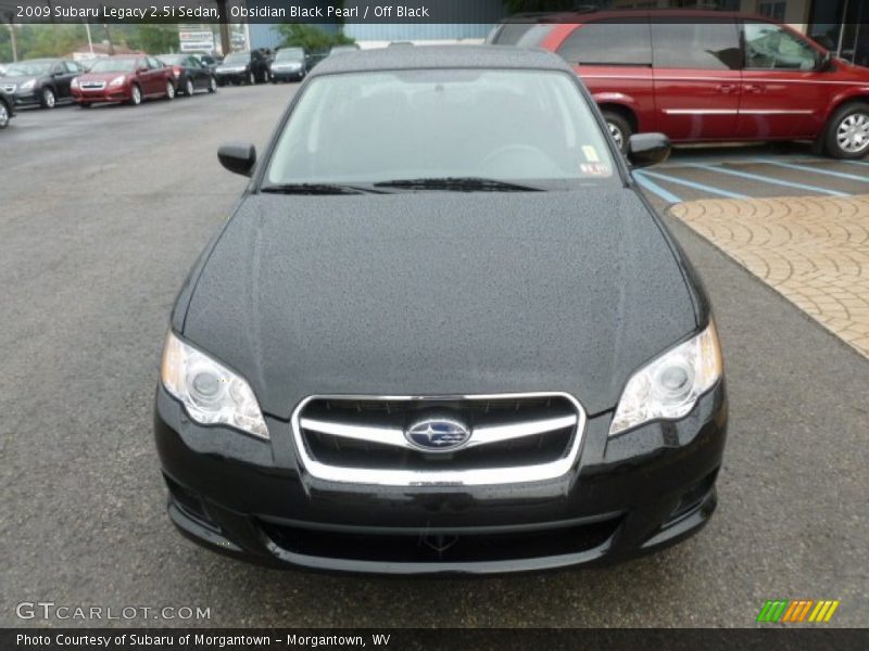 Obsidian Black Pearl / Off Black 2009 Subaru Legacy 2.5i Sedan