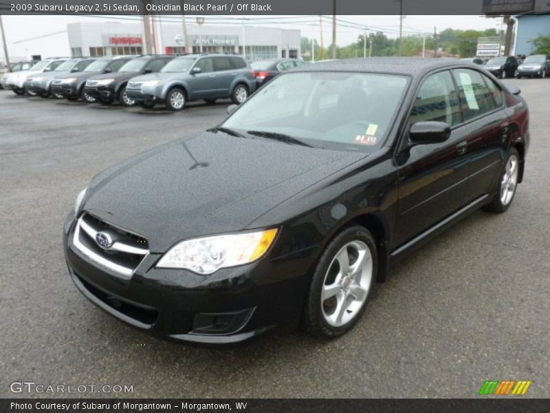 Obsidian Black Pearl / Off Black 2009 Subaru Legacy 2.5i Sedan