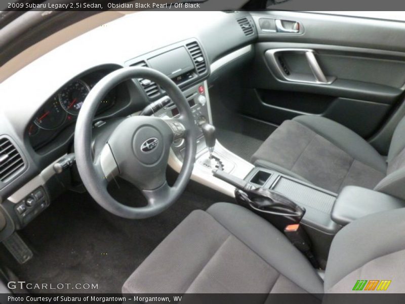 Obsidian Black Pearl / Off Black 2009 Subaru Legacy 2.5i Sedan