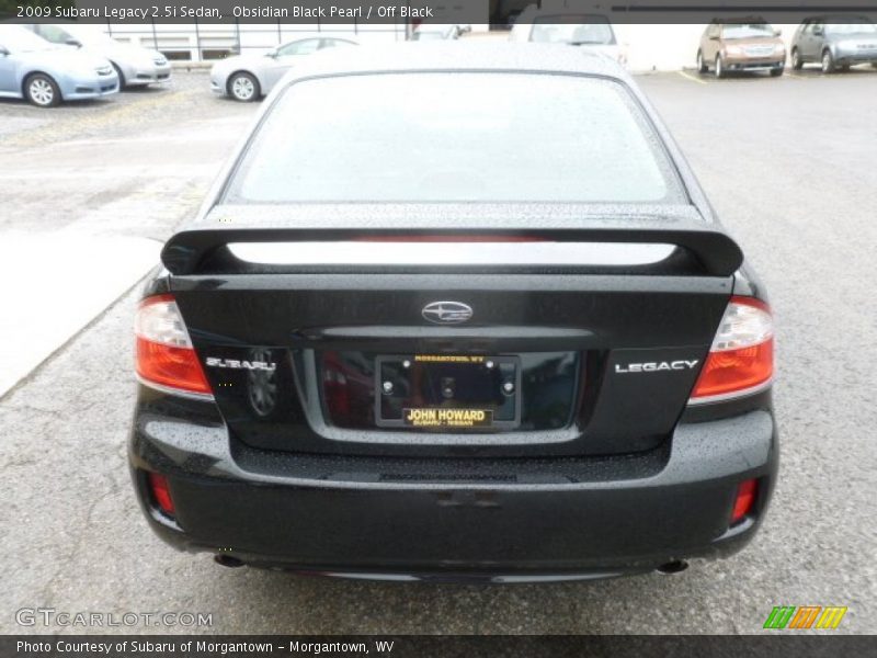 Obsidian Black Pearl / Off Black 2009 Subaru Legacy 2.5i Sedan
