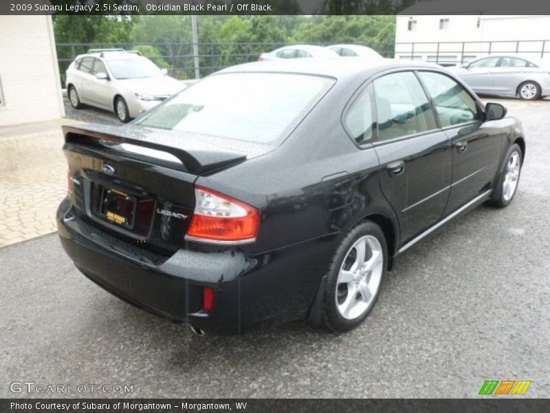 Obsidian Black Pearl / Off Black 2009 Subaru Legacy 2.5i Sedan