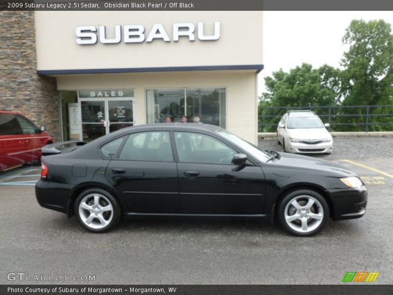 Obsidian Black Pearl / Off Black 2009 Subaru Legacy 2.5i Sedan