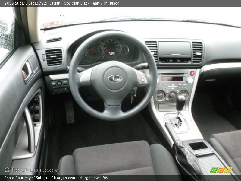 Obsidian Black Pearl / Off Black 2009 Subaru Legacy 2.5i Sedan