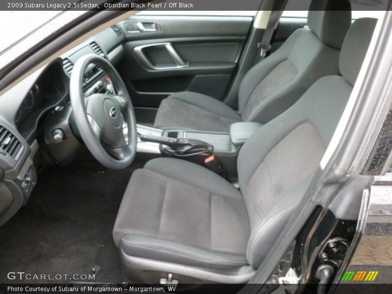 Obsidian Black Pearl / Off Black 2009 Subaru Legacy 2.5i Sedan