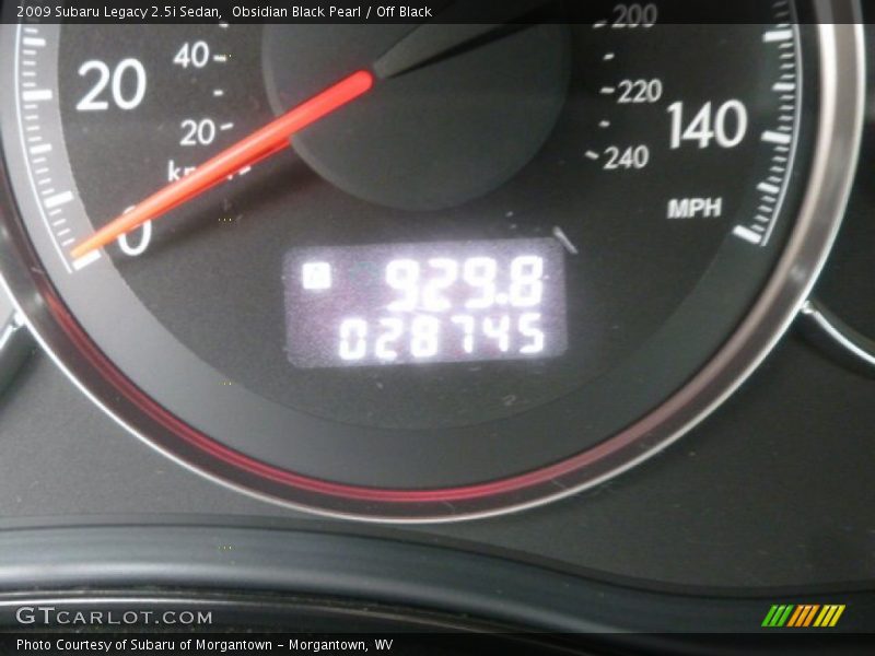 Obsidian Black Pearl / Off Black 2009 Subaru Legacy 2.5i Sedan