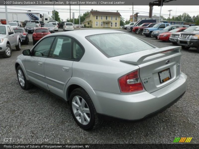 Brilliant Silver Metallic / Charcoal Leather 2007 Subaru Outback 2.5i Limited Sedan