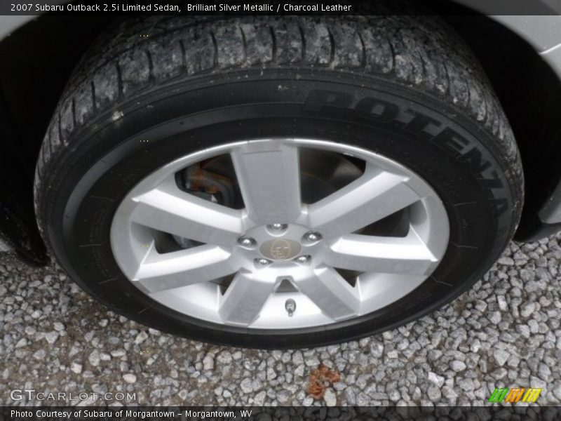 Brilliant Silver Metallic / Charcoal Leather 2007 Subaru Outback 2.5i Limited Sedan