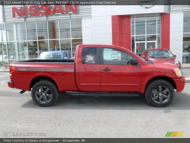 Red Alert / Sport Apperance Gray/Charcoal 2012 Nissan Titan SV King Cab 4x4