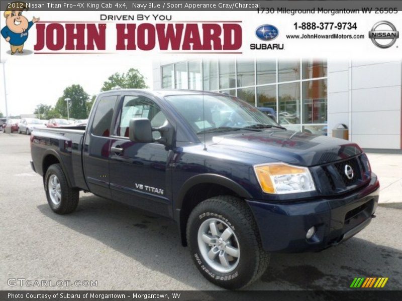 Navy Blue / Sport Apperance Gray/Charcoal 2012 Nissan Titan Pro-4X King Cab 4x4