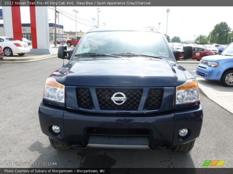 Navy Blue / Sport Apperance Gray/Charcoal 2012 Nissan Titan Pro-4X King Cab 4x4