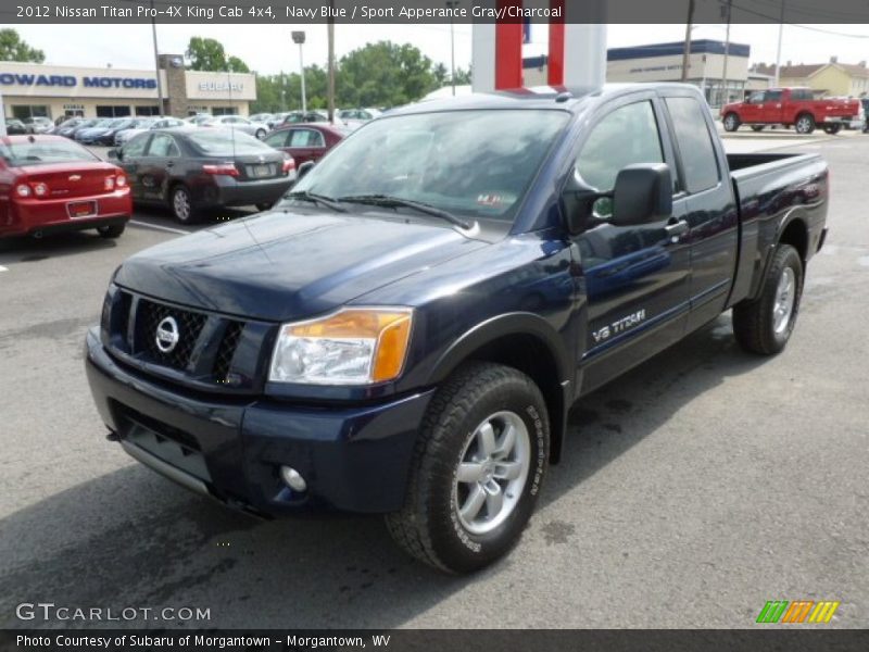 Navy Blue / Sport Apperance Gray/Charcoal 2012 Nissan Titan Pro-4X King Cab 4x4