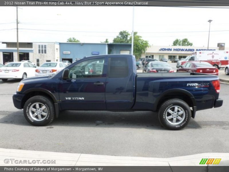 Navy Blue / Sport Apperance Gray/Charcoal 2012 Nissan Titan Pro-4X King Cab 4x4