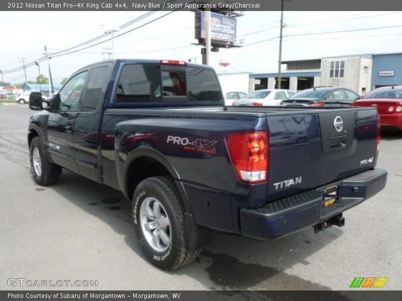 Navy Blue / Sport Apperance Gray/Charcoal 2012 Nissan Titan Pro-4X King Cab 4x4