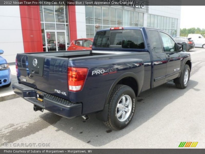 Navy Blue / Sport Apperance Gray/Charcoal 2012 Nissan Titan Pro-4X King Cab 4x4