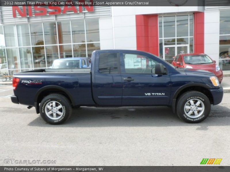 Navy Blue / Sport Apperance Gray/Charcoal 2012 Nissan Titan Pro-4X King Cab 4x4