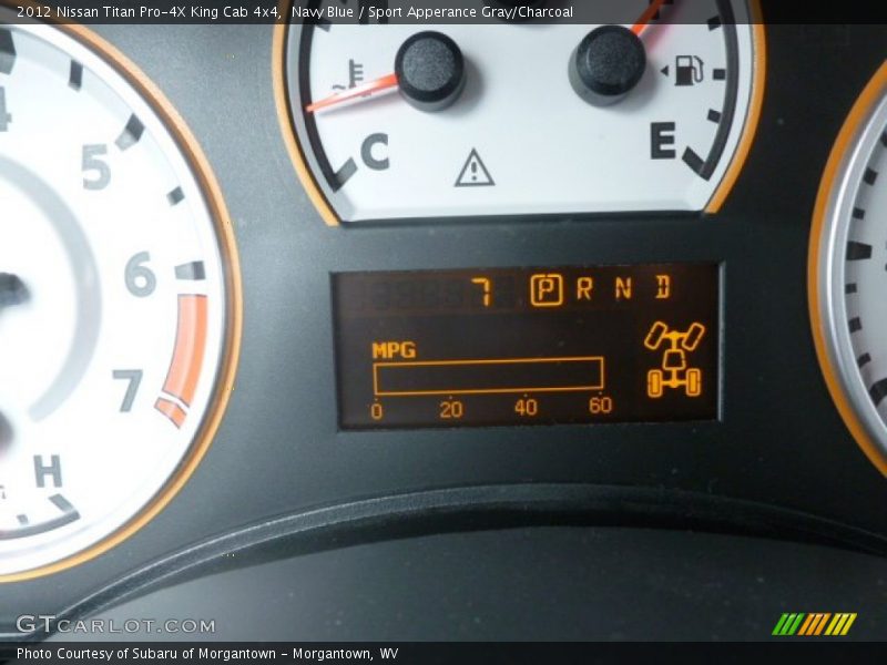 Navy Blue / Sport Apperance Gray/Charcoal 2012 Nissan Titan Pro-4X King Cab 4x4