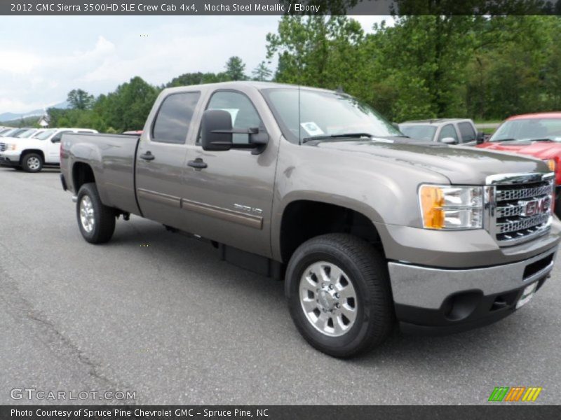 Mocha Steel Metallic / Ebony 2012 GMC Sierra 3500HD SLE Crew Cab 4x4