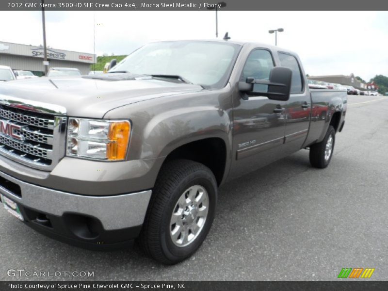 Mocha Steel Metallic / Ebony 2012 GMC Sierra 3500HD SLE Crew Cab 4x4