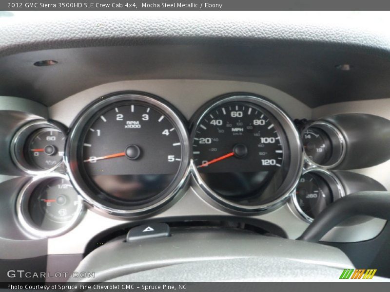 Mocha Steel Metallic / Ebony 2012 GMC Sierra 3500HD SLE Crew Cab 4x4