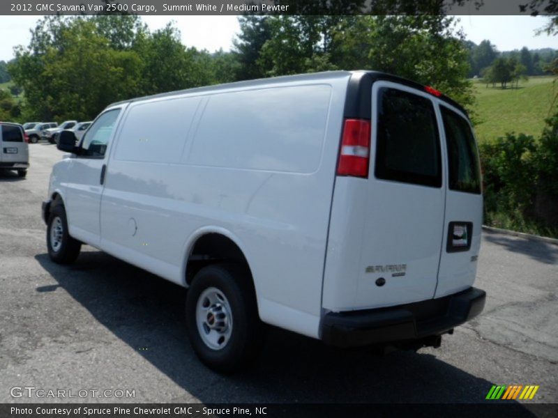 Summit White / Medium Pewter 2012 GMC Savana Van 2500 Cargo
